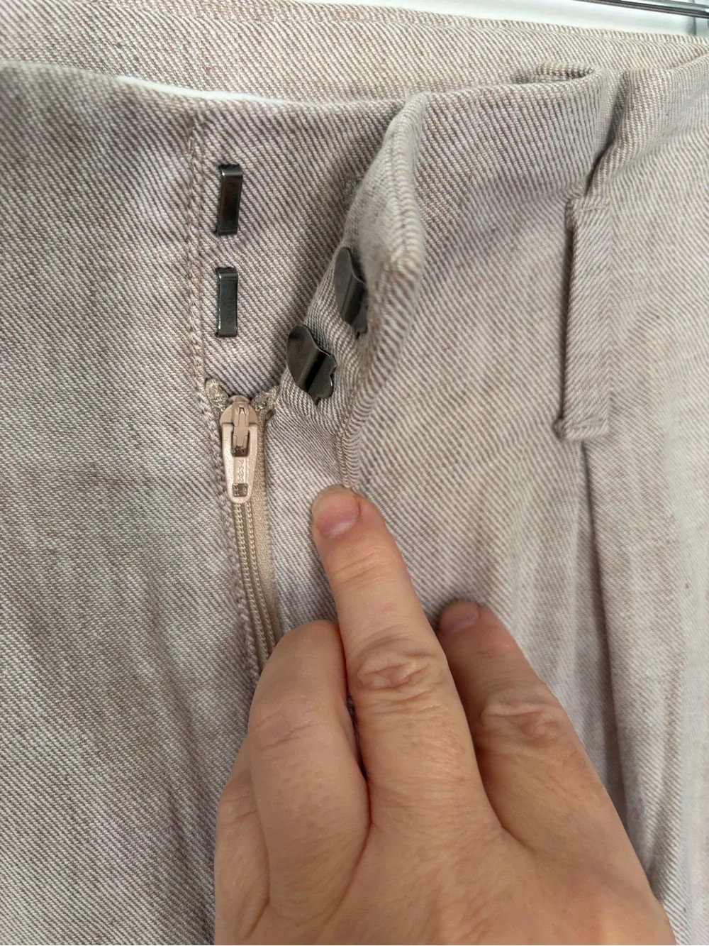 Banana Republic Linen Blend Wide Leg Pants Beige Women’s Size 0 High Rise